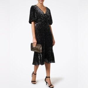 Shoshanna Colette Sz 6 Velvet silk dress cocktail Party